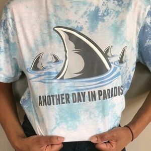 Tie-dye aqua T-shirt